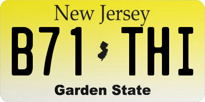 NJ license plate B71THI