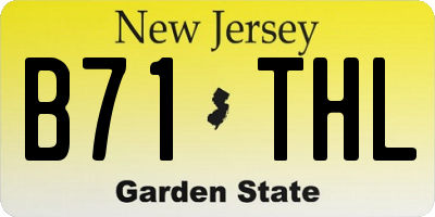 NJ license plate B71THL