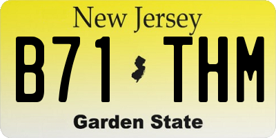 NJ license plate B71THM