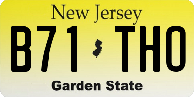NJ license plate B71THO