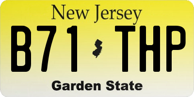 NJ license plate B71THP