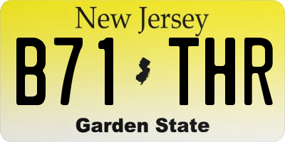 NJ license plate B71THR