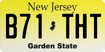 NJ license plate B71THT