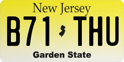 NJ license plate B71THU
