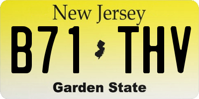 NJ license plate B71THV