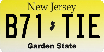 NJ license plate B71TIE