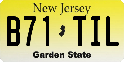 NJ license plate B71TIL