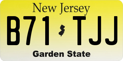 NJ license plate B71TJJ