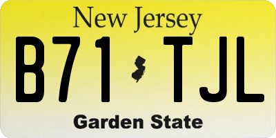 NJ license plate B71TJL