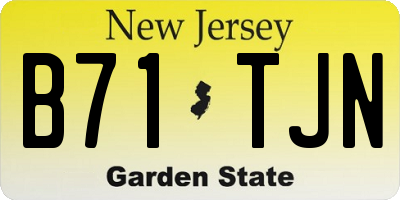 NJ license plate B71TJN