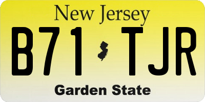 NJ license plate B71TJR