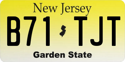 NJ license plate B71TJT