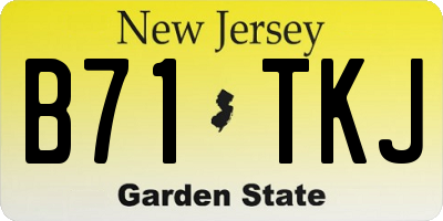 NJ license plate B71TKJ