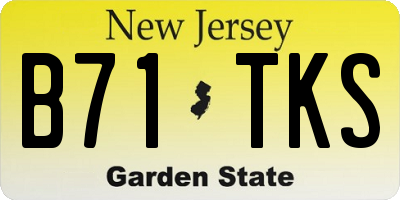 NJ license plate B71TKS