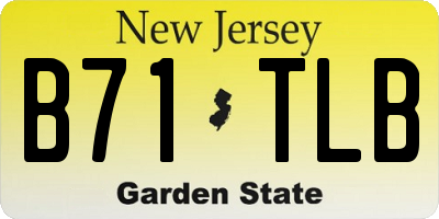NJ license plate B71TLB