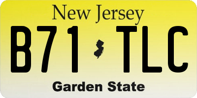 NJ license plate B71TLC