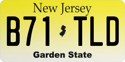 NJ license plate B71TLD