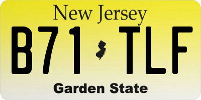 NJ license plate B71TLF