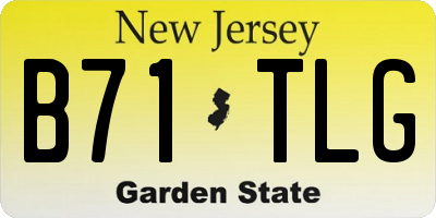 NJ license plate B71TLG