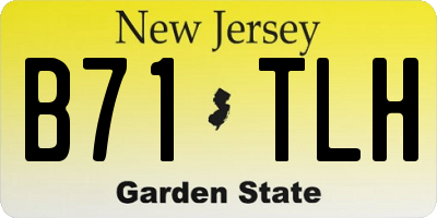 NJ license plate B71TLH