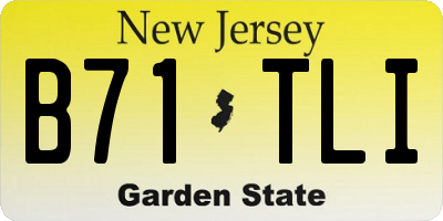 NJ license plate B71TLI