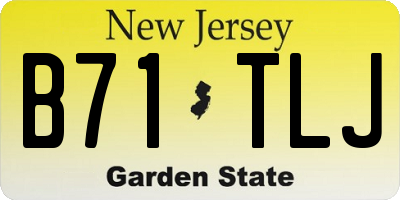 NJ license plate B71TLJ