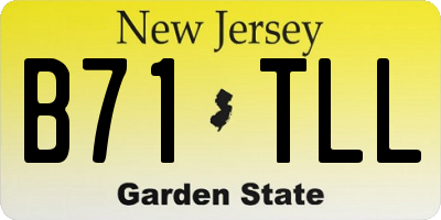 NJ license plate B71TLL