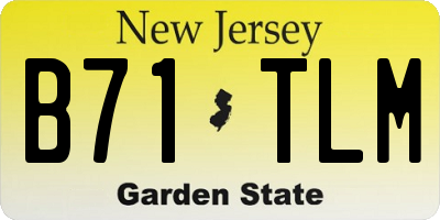NJ license plate B71TLM