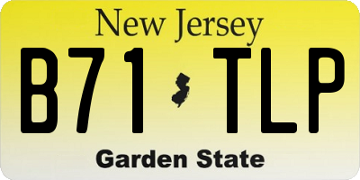 NJ license plate B71TLP
