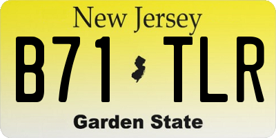 NJ license plate B71TLR