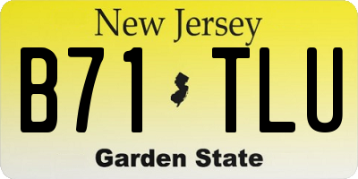 NJ license plate B71TLU