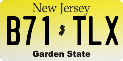 NJ license plate B71TLX