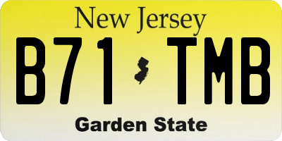 NJ license plate B71TMB