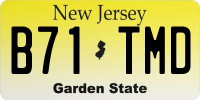 NJ license plate B71TMD