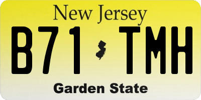 NJ license plate B71TMH