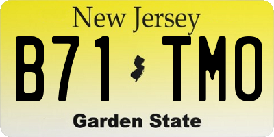 NJ license plate B71TMO