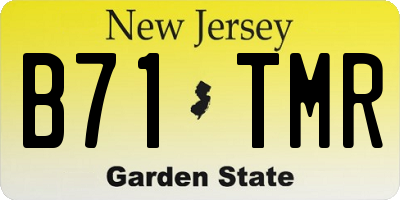 NJ license plate B71TMR