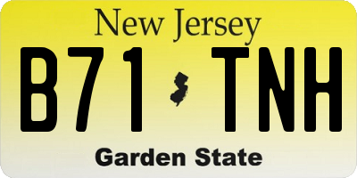 NJ license plate B71TNH
