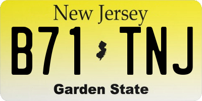 NJ license plate B71TNJ