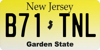 NJ license plate B71TNL