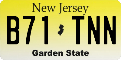 NJ license plate B71TNN