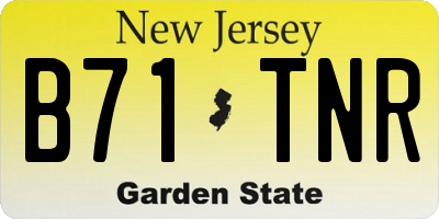 NJ license plate B71TNR