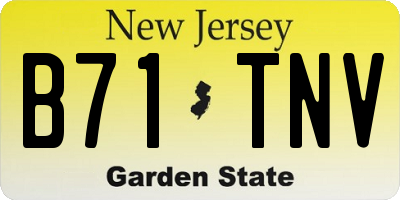NJ license plate B71TNV