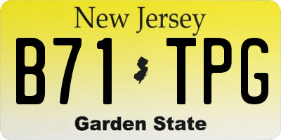 NJ license plate B71TPG