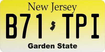 NJ license plate B71TPI