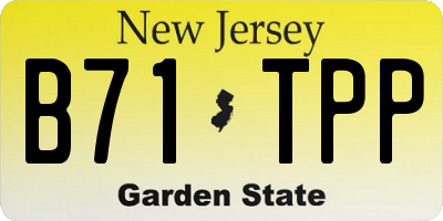 NJ license plate B71TPP