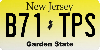 NJ license plate B71TPS