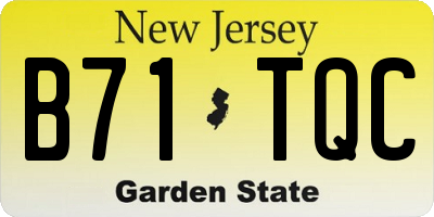 NJ license plate B71TQC
