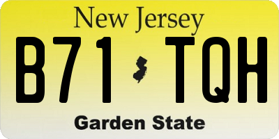 NJ license plate B71TQH