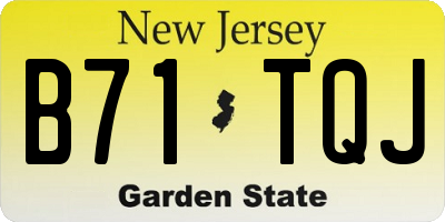 NJ license plate B71TQJ